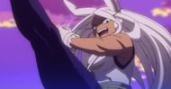 Current user of the Rabbit Quirk, pro Hero Mirko. (Image via Studio Bones)